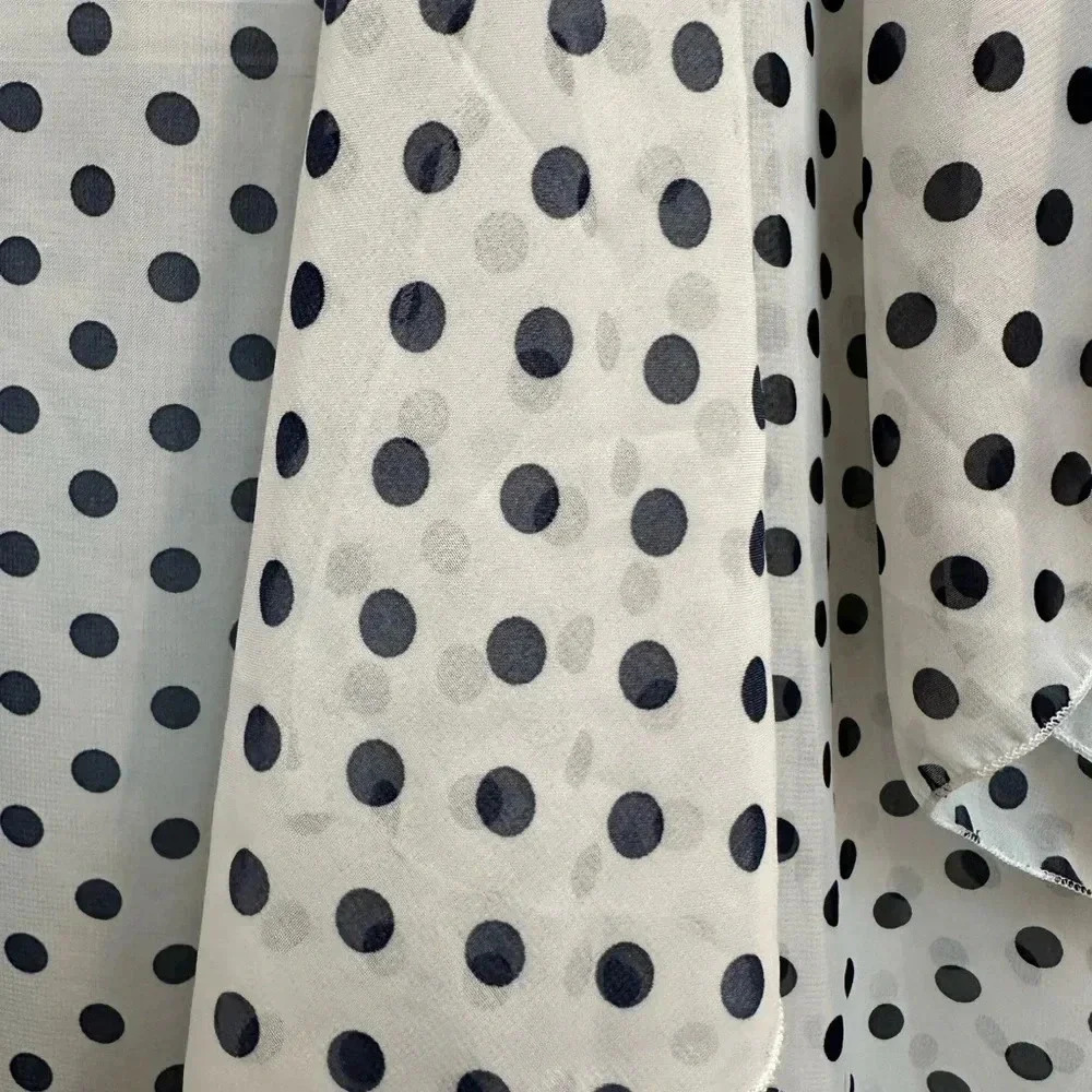 LuLaRoe Dark Navy Polka Dot Black Fringe Monroe Kimono Swim Coverup Size Large L - Picture 6 of 11